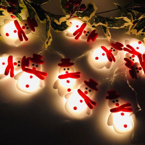 1.6m 10LED Snowman Christmas Tree LED Garland String Light Christmas Decoration For Home 2021 Christmas Ornaments Natal New Year