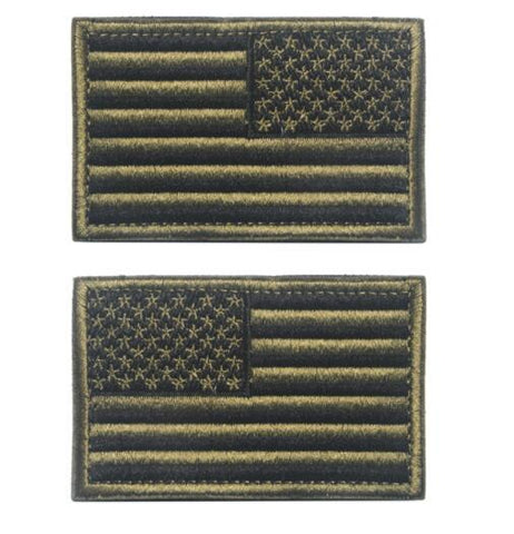 2pcs Pack USA Flag Patch American Tactical Military Badge Armband Patch for Clothing Backpack Cap with Multiple Colour