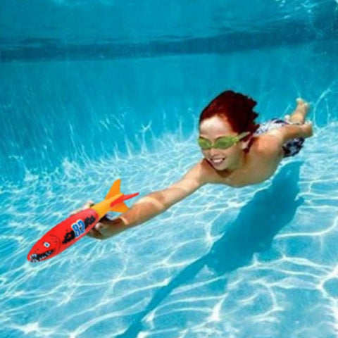 ZK20 4Pcs Summer Swimming Pool Diving Toys Children'S New Exotic Diving Torpedo Toys Swimming Pool Diving Thg Torpedo Toys Water