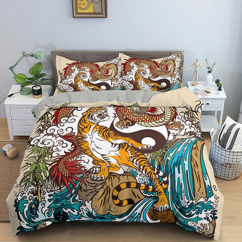 Ultra Soft Comforter Cover Tiger Pattern Duvet Cover Set Bed Cover Set Pillow Case Decorative 2/3 Pieces Bedding Set Queen King